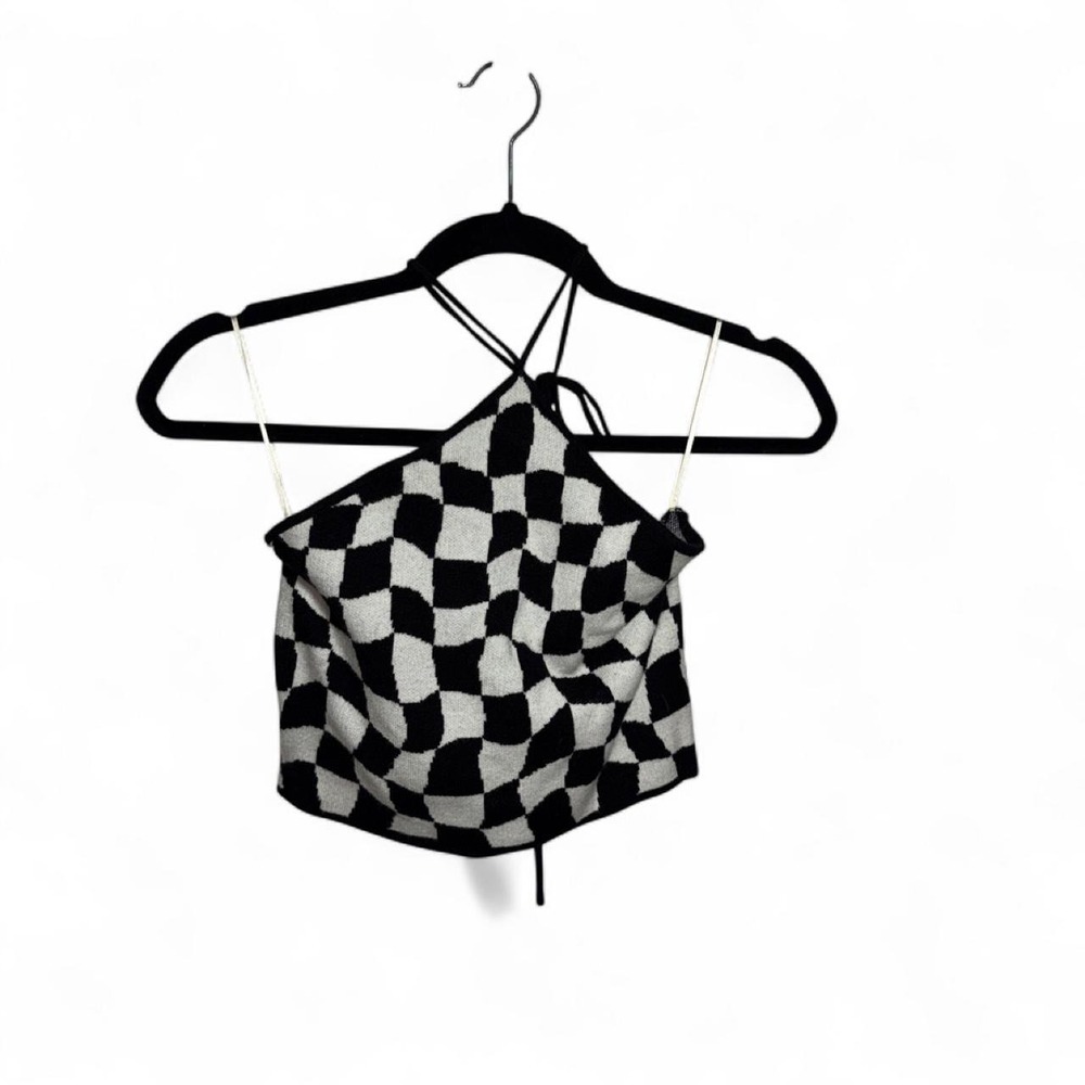 Checkered Halter Top